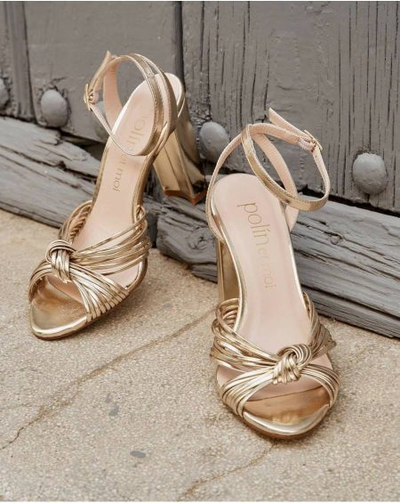 Gold Polín Et Moi Knotted Clotis Sandal Women Sandals