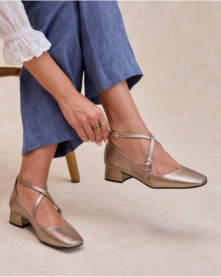 Gold Women Polín Et Moi Mary Jane Tremina Crossing Footwear - Image 2