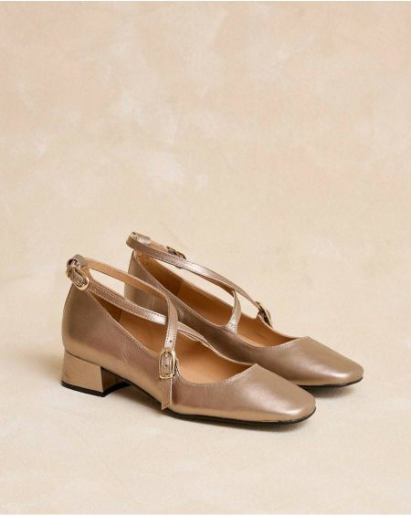 Gold Women Polín Et Moi Mary Jane Tremina Crossing Footwear