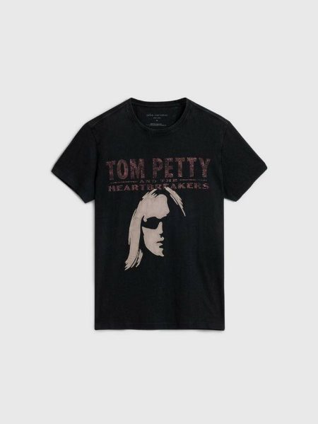 Graphic Tees Men John Varvatos Tom Petty Applique Tee Black
