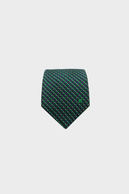Green Purificacion Garci Mini Cube Silk Tie Ties Men