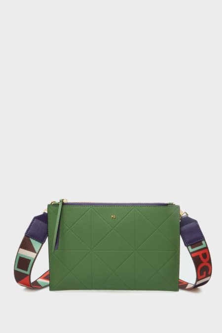 Green Tandem Crossbody Bag Women Purificacion Garci Crossbody Bags