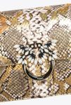 Handbags Gold/Grey-Gold Pinko Galleria Mini Love Bag Top Handle Light In Laminated Reptile-Print Leather - Image 4