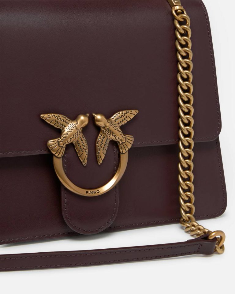 Handbags Pinko Classic Love Bag One Top Handle Light Simply Catawba Grape-Antique Gold - Image 3