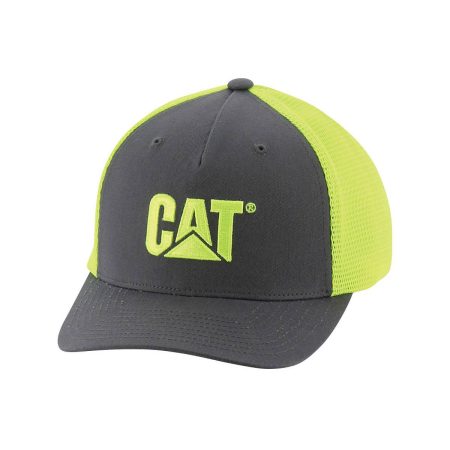 Hats & Accessories Hi-Vis Mesh Cap - Hats Men Cat Hi-Vis Yellow