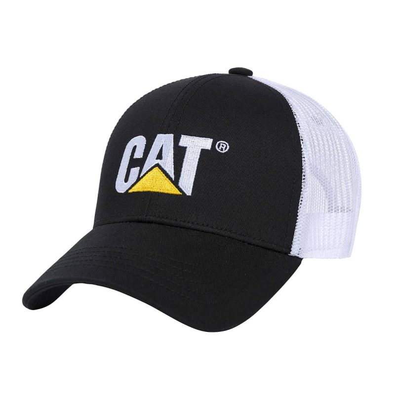 Hats & Accessories Unisex Cat Raised Logo Cap Unisex Black/White