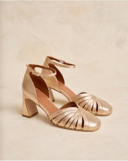 Heels Platonia Heel Shoe Polín Et Moi Women Gold