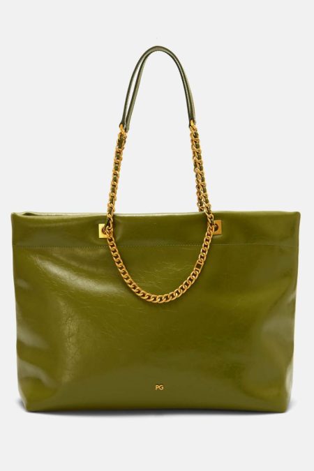 Homenaje Acolchado Shoulder Bag Purificacion Garci Women Shoulder Bags Light Khaki Green