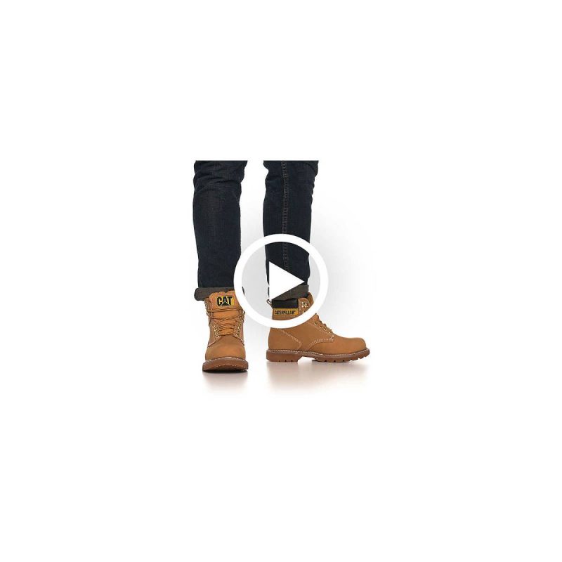 Honey Nubuck Men's Second Shift Steel Toe Work Boot Men Boots Cat - Image 2