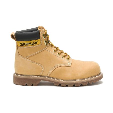 Honey Nubuck Men's Second Shift Steel Toe Work Boot Men Boots Cat
