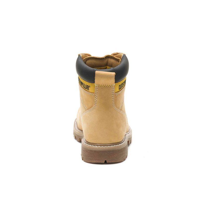 Honey Nubuck Men's Second Shift Steel Toe Work Boot Men Boots Cat - Image 5