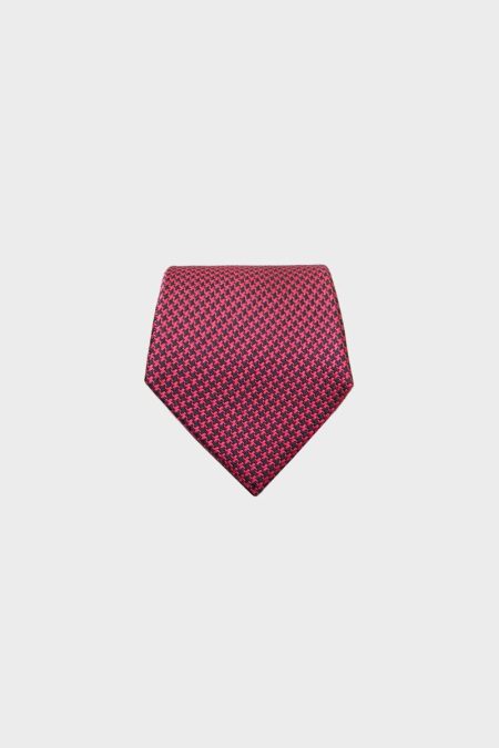 Houndstooth Silk Tie Fuchsia/Navy Purificacion Garci Ties Men