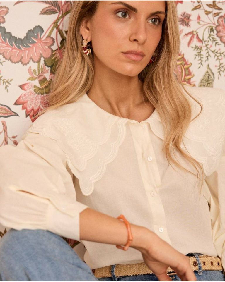 Iris Collar Shirt Blouses And Shirts Polín Et Moi Women Raw - Image 4