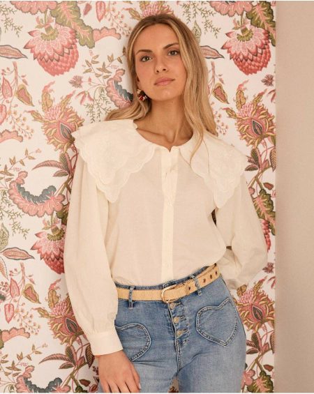 Iris Collar Shirt Blouses And Shirts Polín Et Moi Women Raw