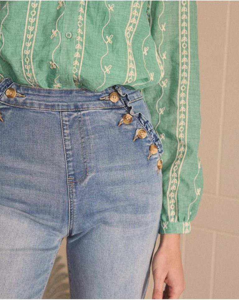 Jeans Ruffled Lili Denim Polín Et Moi Women Trousers - Image 4