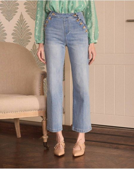 Jeans Ruffled Lili Denim Polín Et Moi Women Trousers