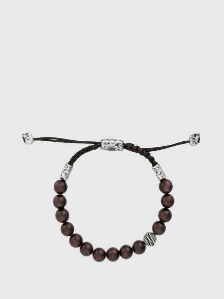 Jewelry Men John Varvatos Single-Strand Beaded Bracelet Silver