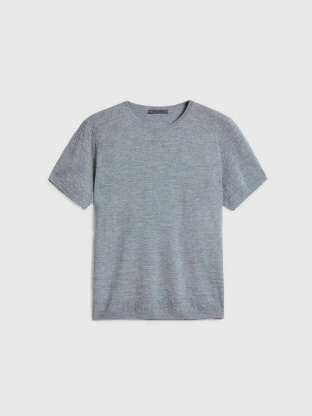 John Varvatos Charcoal Men Sweaters Alvito Crewneck
