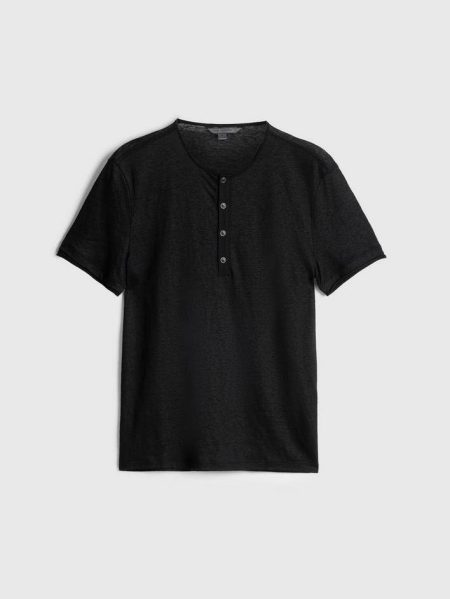 John Varvatos Henleys Black Bleeker Henley Men
