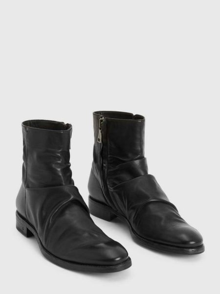 John Varvatos Leather Boots Black Men Morrison Sharpei Boot