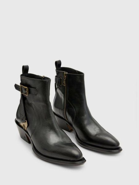 John Varvatos Leather Boots Charcoal Crosby Jodhpur Boot Men