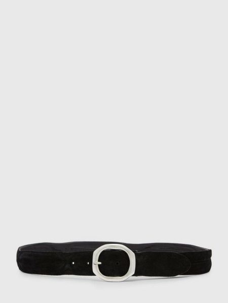 John Varvatos Men Black Nova Suede Belt Leather Belts