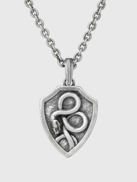John Varvatos No Color Men Snake Shield Necklace Jewelry