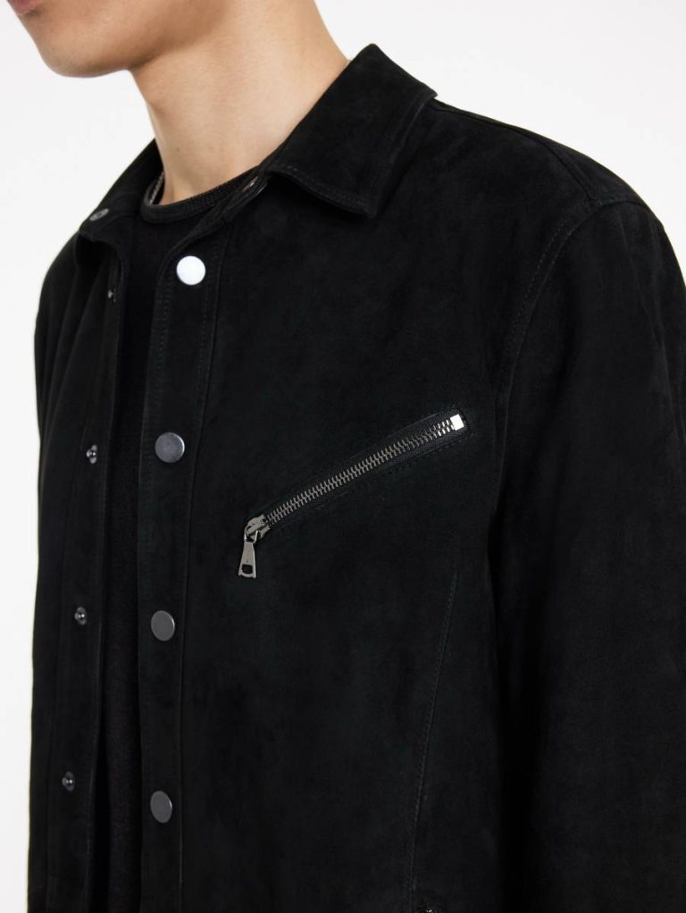 Kadd Shirt Jacket John Varvatos Black Leather Jackets Men - Image 3