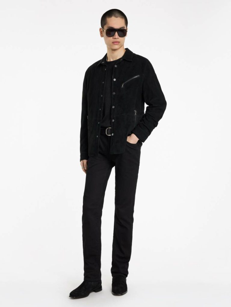 Kadd Shirt Jacket John Varvatos Black Leather Jackets Men - Image 4