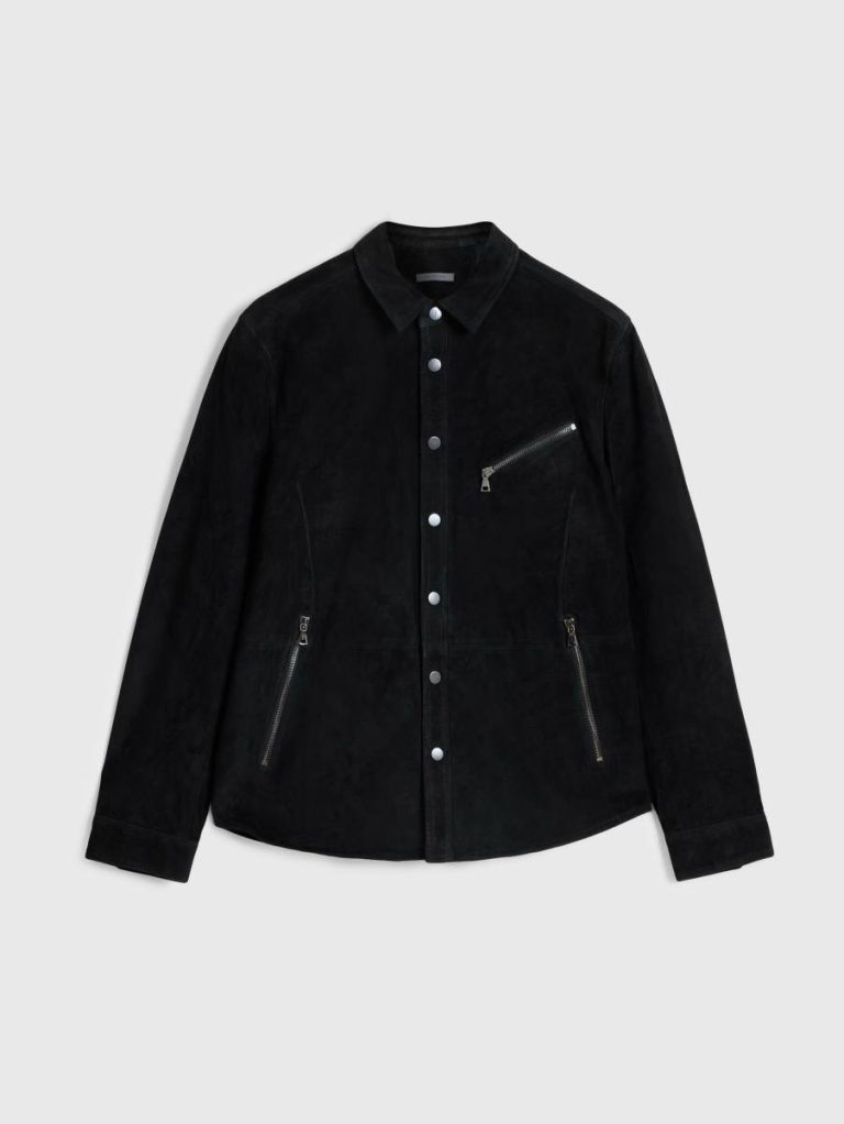Kadd Shirt Jacket John Varvatos Black Leather Jackets Men
