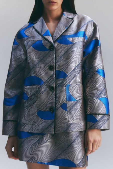 Karen Millen Amelia Graham Printed Tailored Jacket Women Tailoring Multi