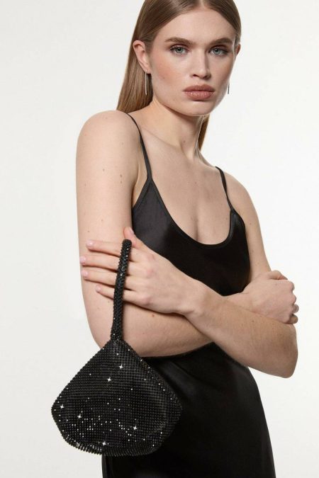 Karen Millen Embellished Grab Bag Bags & Purses Black Women