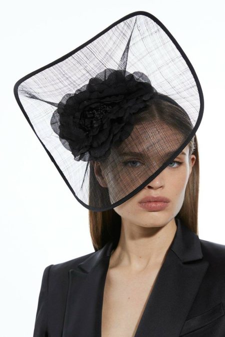 Karen Millen Fascinators Ivory Flower Trim Headband Fascinator Women