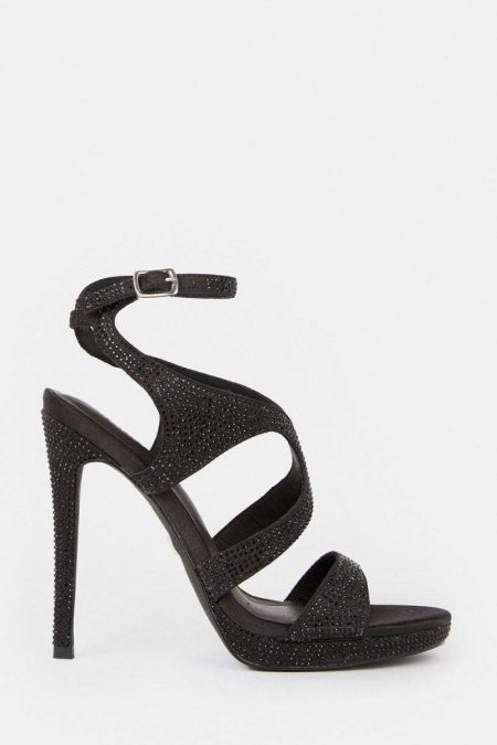 Karen Millen Heatseal Detailed Platform Heel Women Tailoring Burgundy
