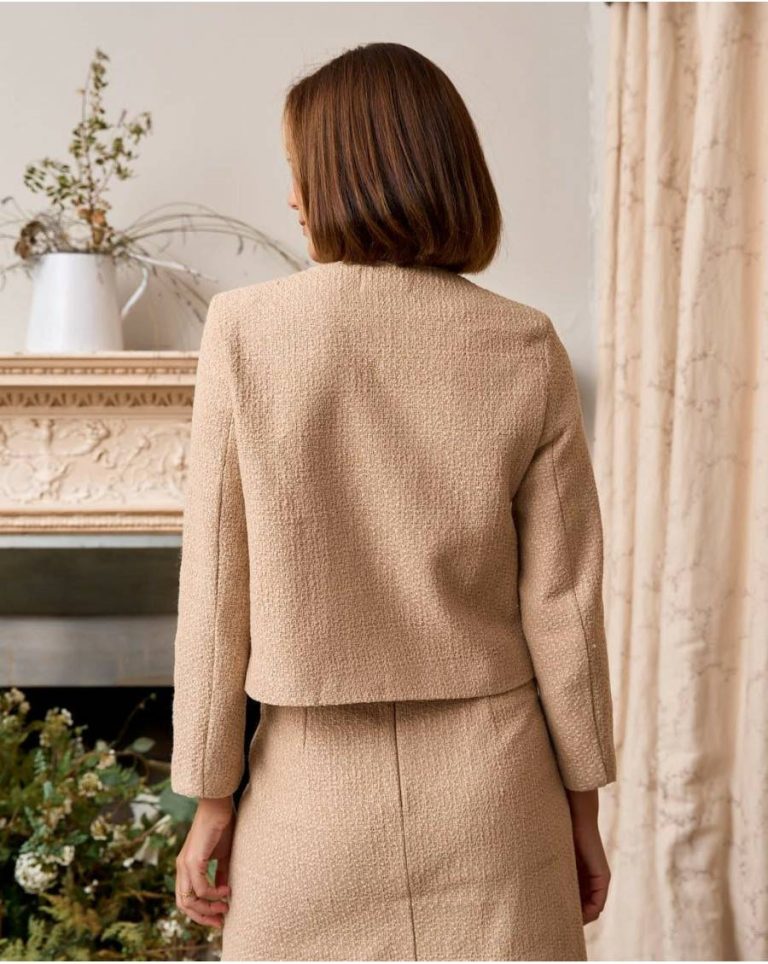 Kavive Tweed Jacket Beige Polín Et Moi Tops Women - Image 4