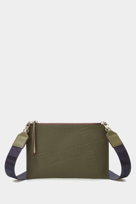 Khaki Tandem Cross Body Bag Women Crossbody Bags Purificacion Garci