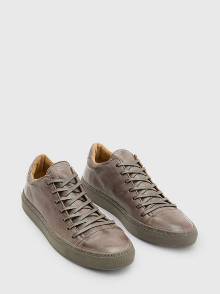 Lead Leather Sneakers Reed Low John Varvatos Men