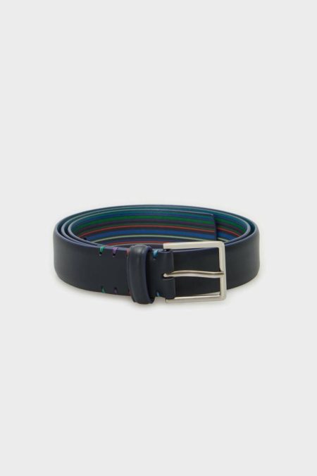 Leather Belt Navy Belts Men Purificacion Garci
