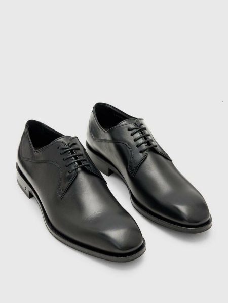 Leather Shoes Men John Varvatos Black Harrison Derby