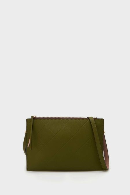 Light Khaki Green Tándem Crossbody Bag Purificacion Garci Women Crossbody Bags