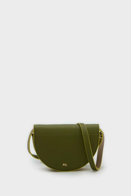 Light Khaki Green Women Tandem Mini Bag Large Wallets Purificacion Garci