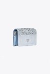 Light Sky Blue-Shiny Nickel Pinko Galleria Full-Rhinestone Mini Love Bag Click Crossbody Bags - Image 2