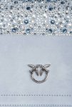 Light Sky Blue-Shiny Nickel Pinko Galleria Full-Rhinestone Mini Love Bag Click Crossbody Bags - Image 5