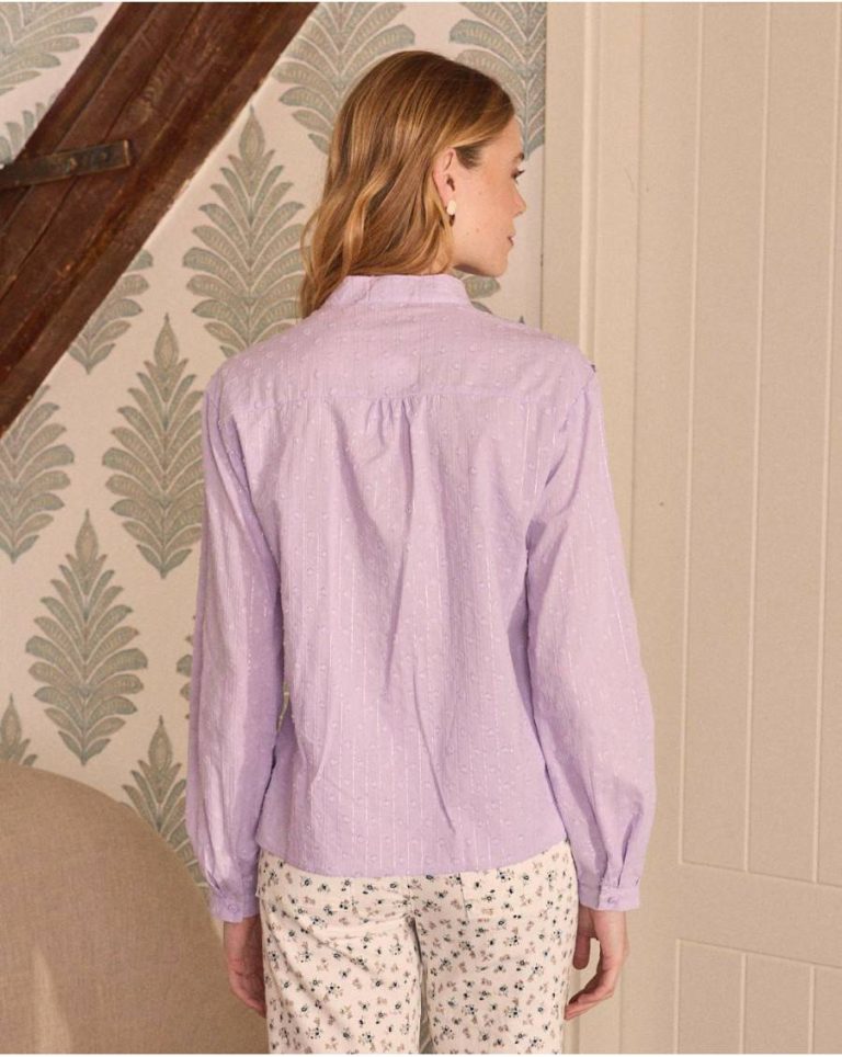 Lilac Blouses And Shirts Women Polín Et Moi Dorian Plumeti Blouse - Image 5