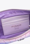 Lilac/Purple-Old Silver Pinko Galleria Horizontal Flat Bag In Shiny Fade-Effect Croc-Print Leather Leather Goods - Image 5