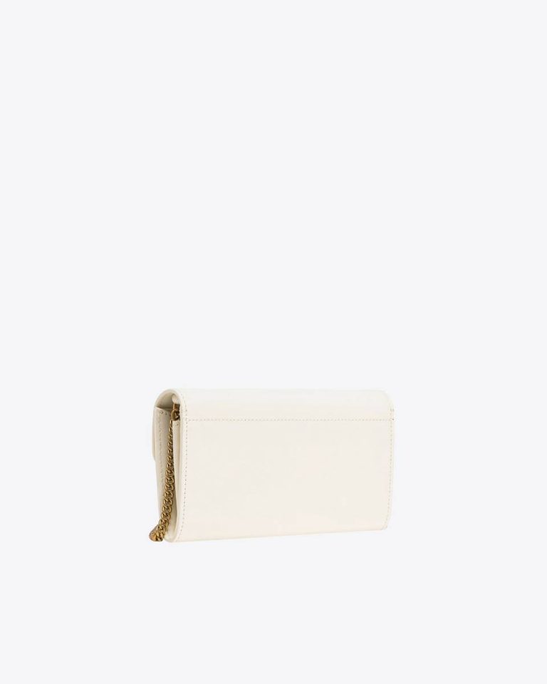 Love Bag One Wallet Simply White+White-Antique Gold Pinko Purses - Image 2