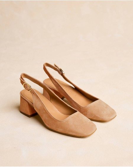 Luisa Slingback Shoe Women Polín Et Moi Heels Beige