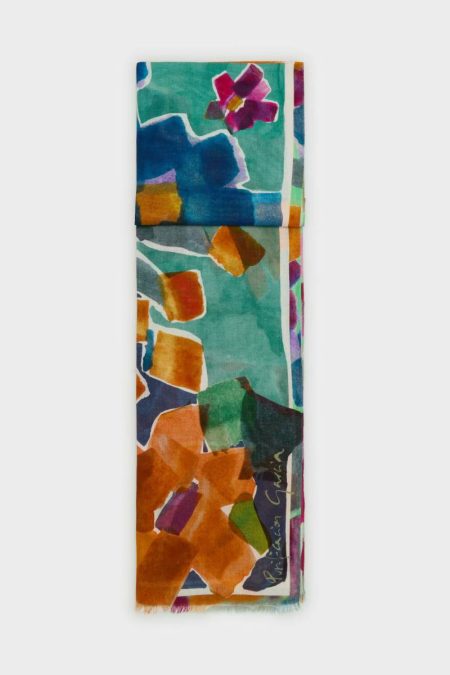 Magenta/Azul Turquesa/Naranja Scarves Purificacion Garci Murano Wool Scarf Women
