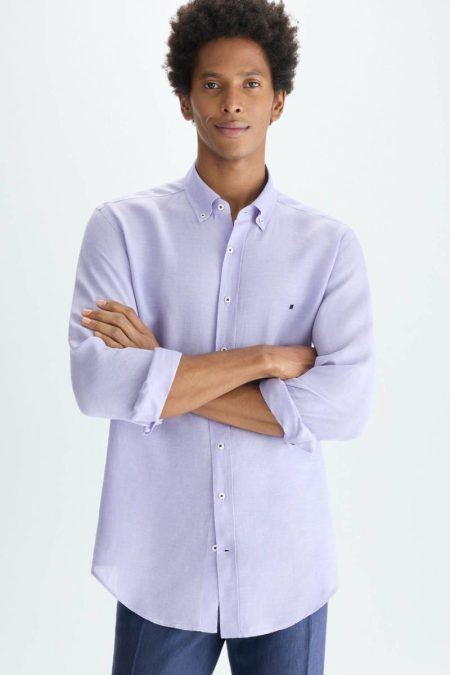 Mallow Shirts Purificacion Garci Men Linen Shirt