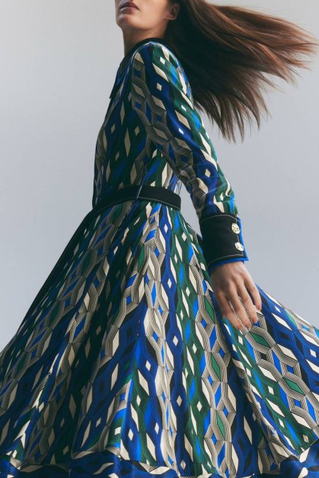 Maxi Dresses Karen Millen Women Geo Amelia Graham Printed Viscose Satin Border Print Maxi Dress